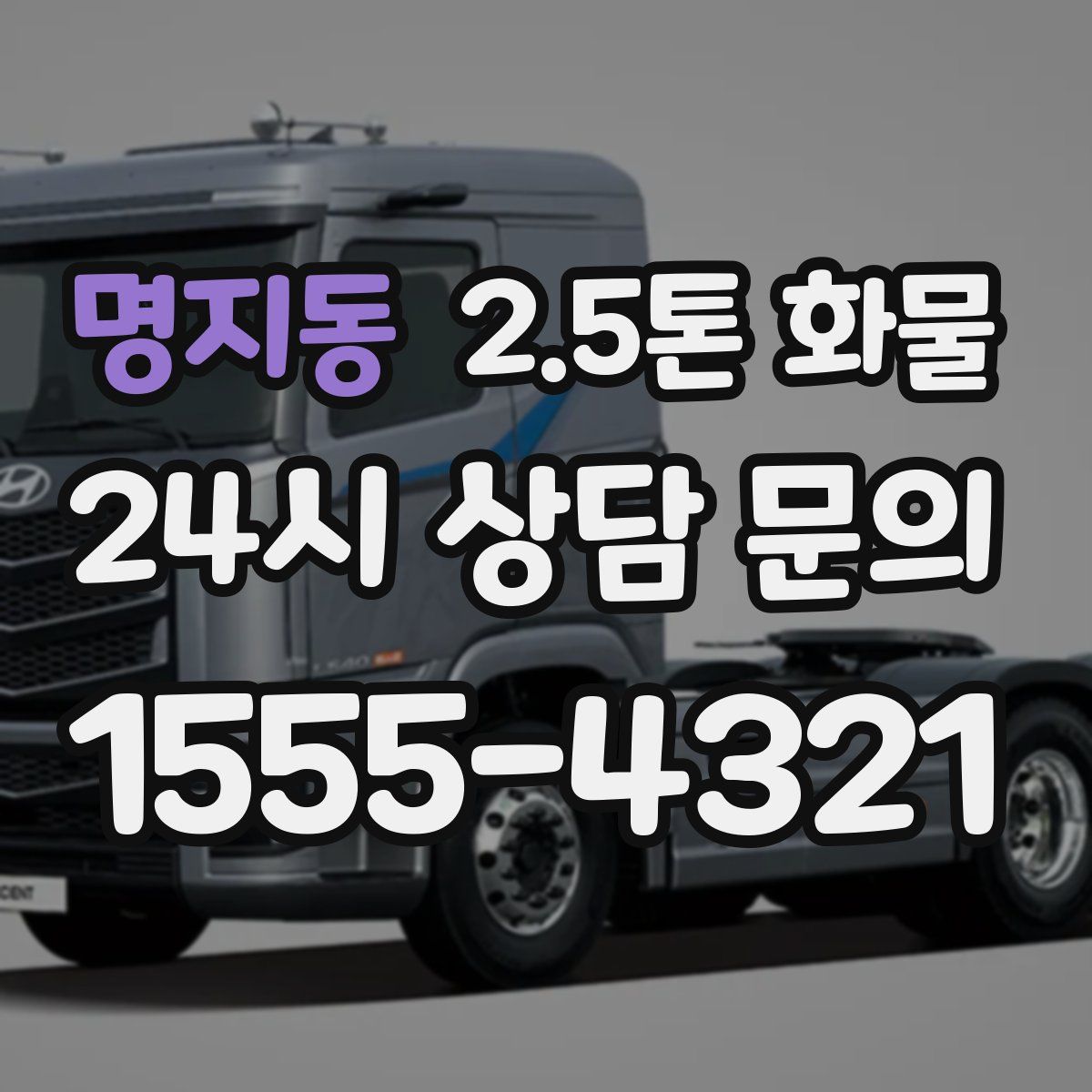 명지동 2.5톤 화물