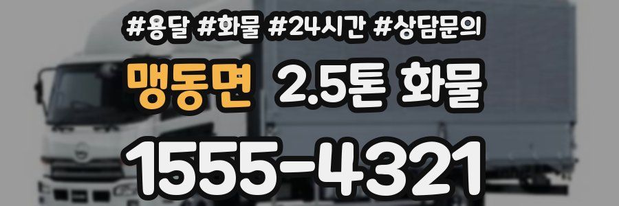 맹동면 2.5톤 화물