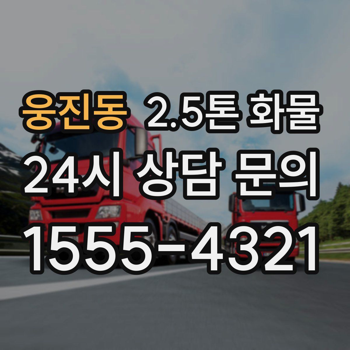 웅진동 2.5톤 화물