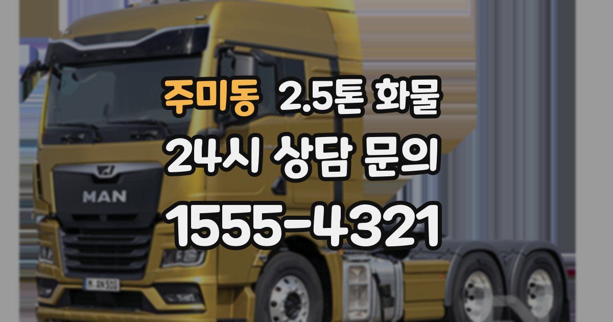 주미동 2.5톤 화물