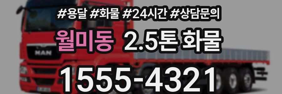 월미동 2.5톤 화물