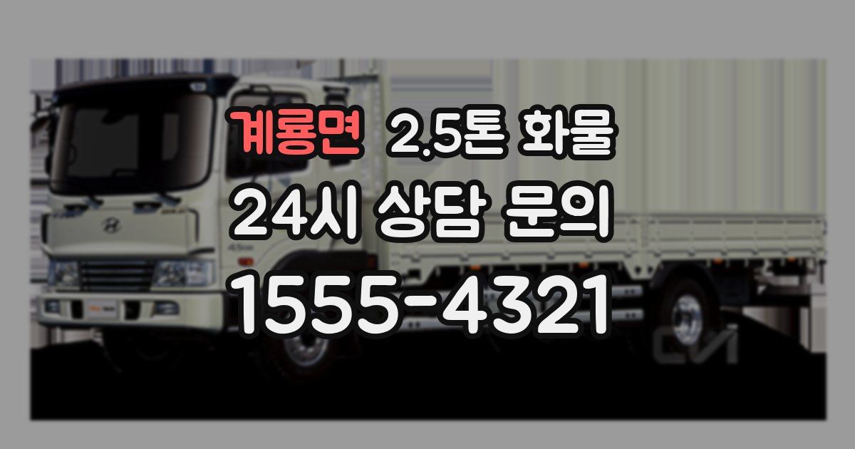 계룡면 2.5톤 화물