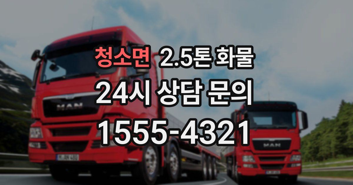 청소면 2.5톤 화물