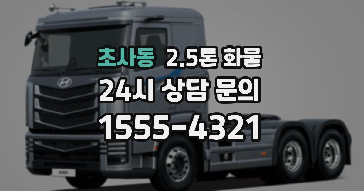 초사동 2.5톤 화물