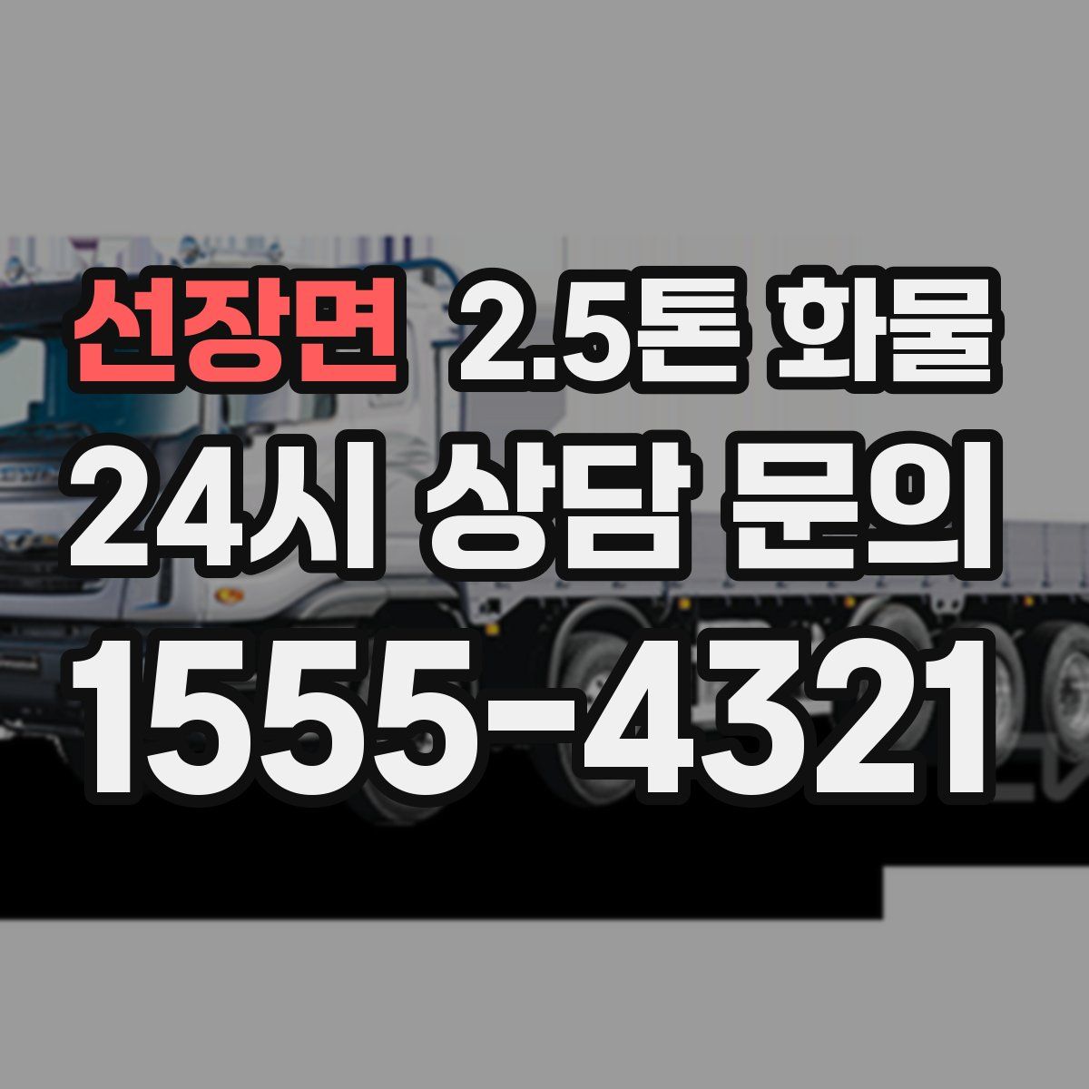 선장면 2.5톤 화물