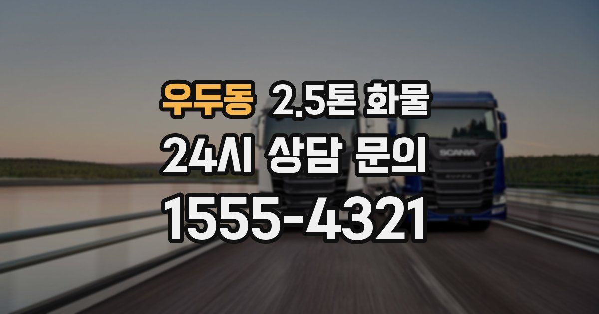 우두동 2.5톤 화물