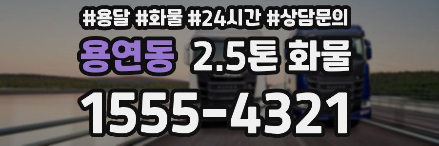 용연동 2.5톤 화물