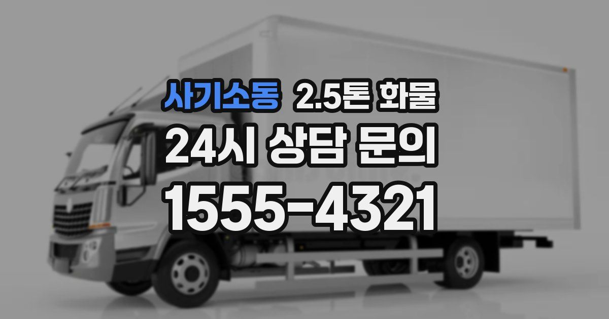 사기소동 2.5톤 화물