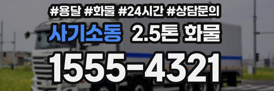 사기소동 2.5톤 화물