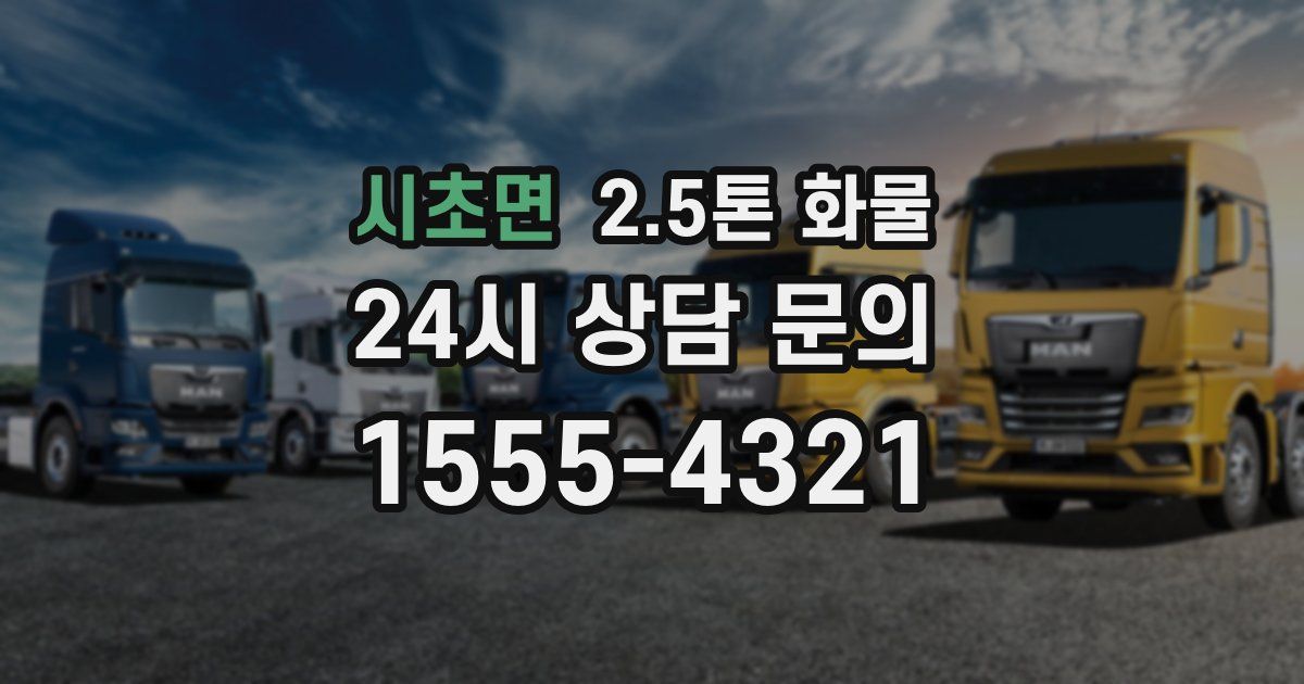 시초면 2.5톤 화물