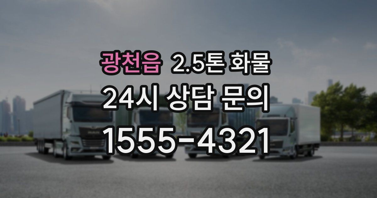 광천읍 2.5톤 화물