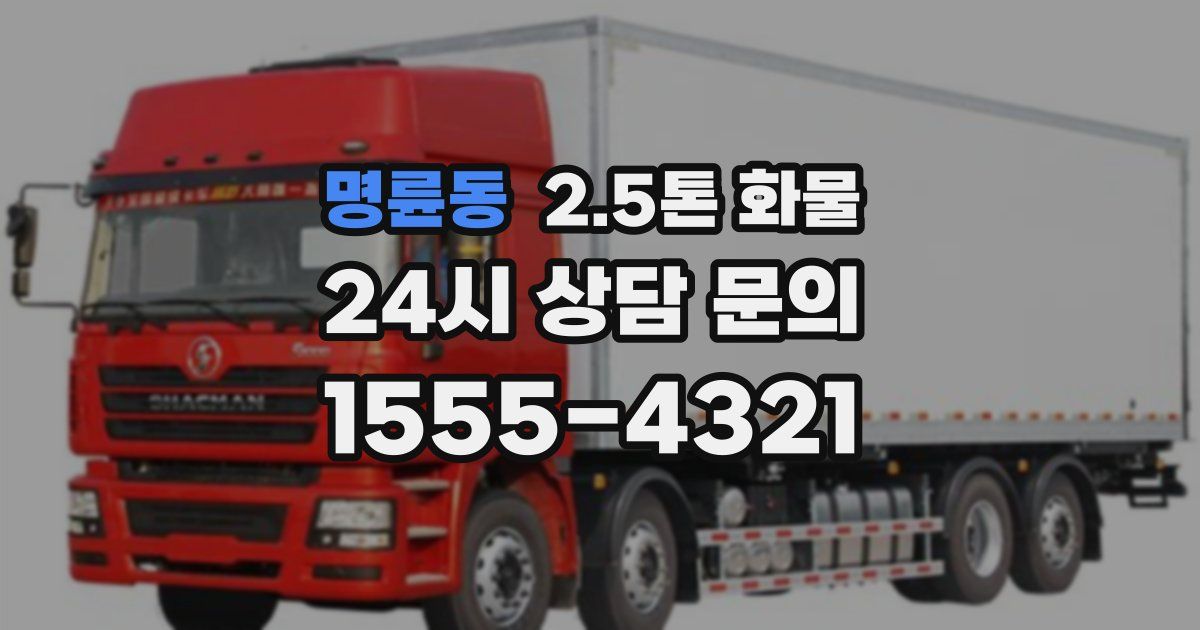 명륜동 2.5톤 화물