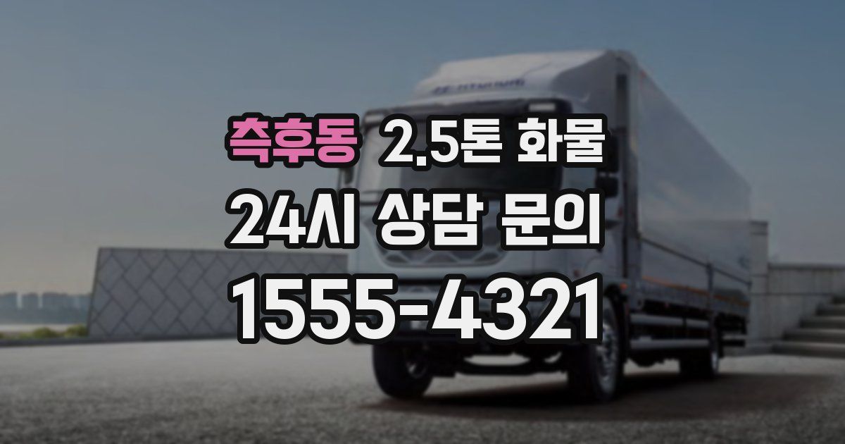 측후동 2.5톤 화물