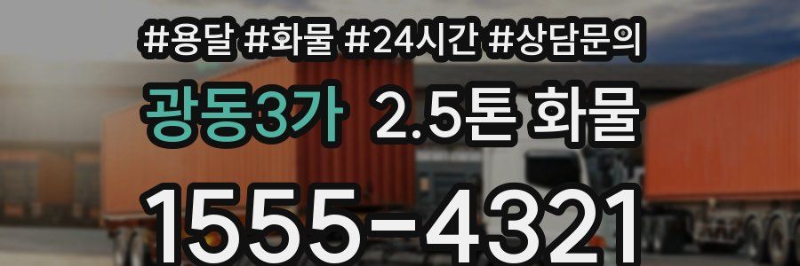 광동3가 2.5톤 화물