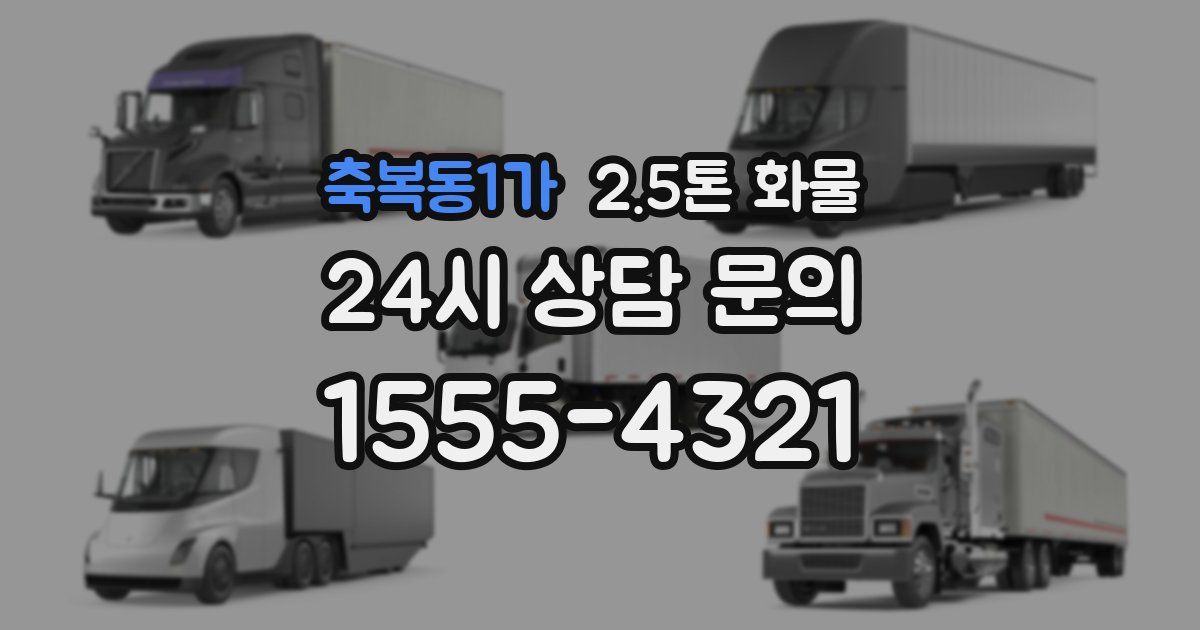 축복동1가 2.5톤 화물