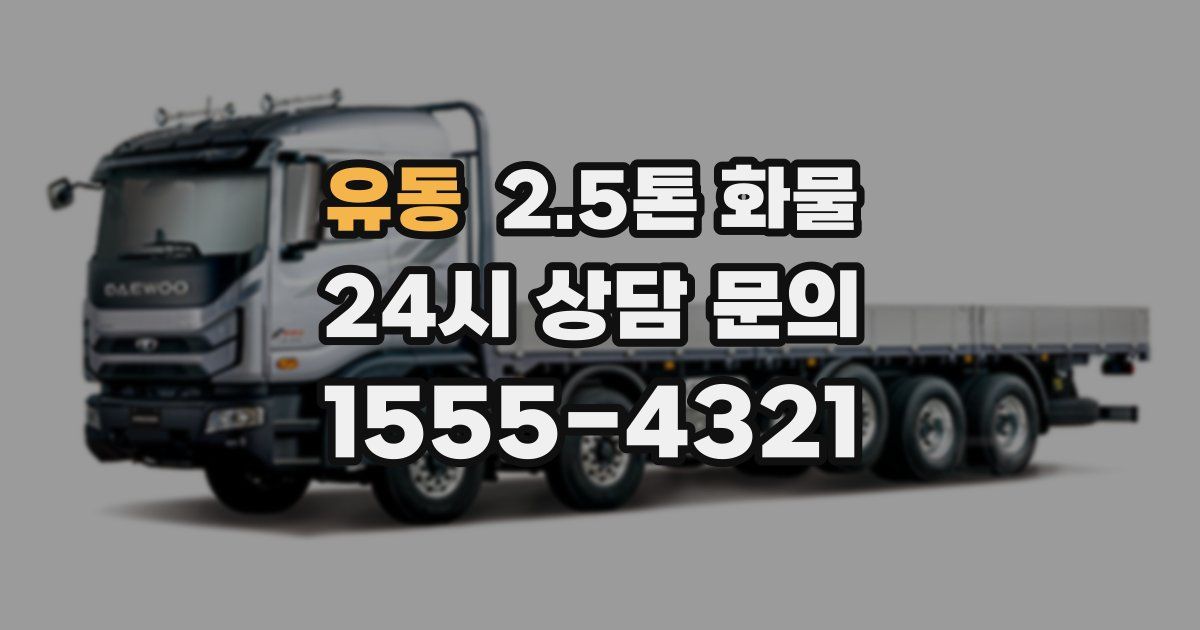유동 2.5톤 화물