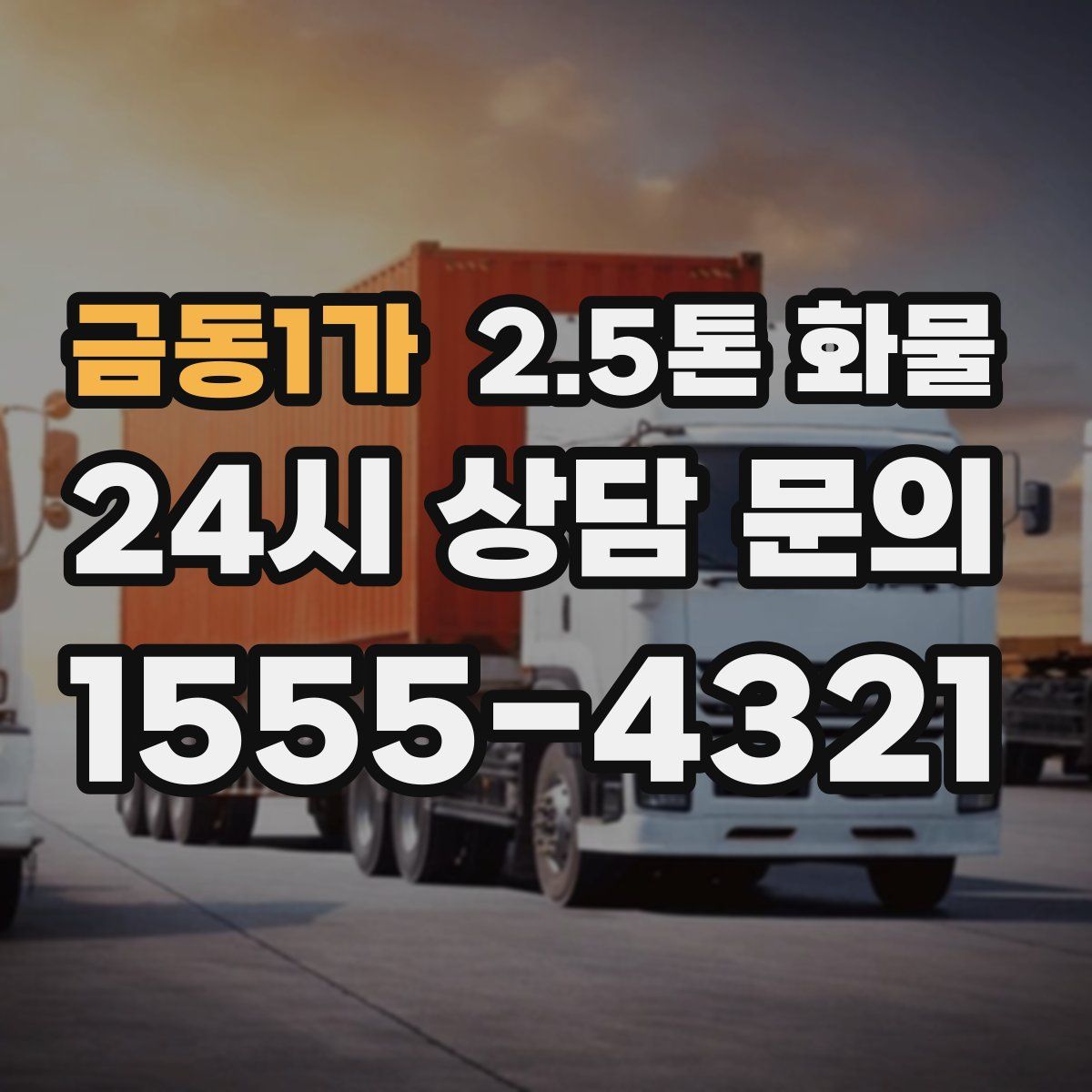 금동1가 2.5톤 화물