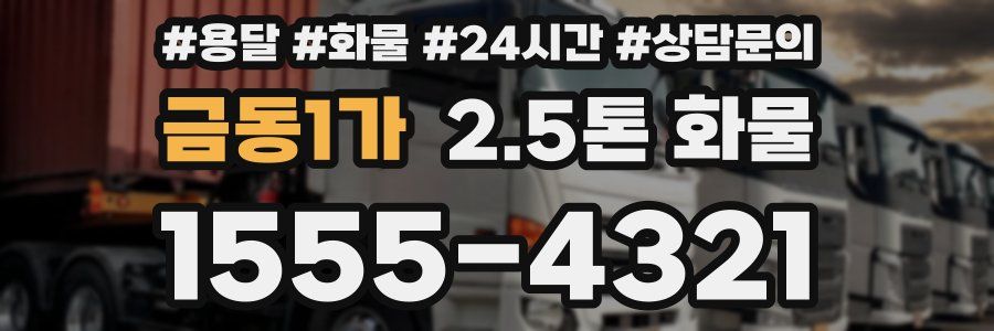 금동1가 2.5톤 화물
