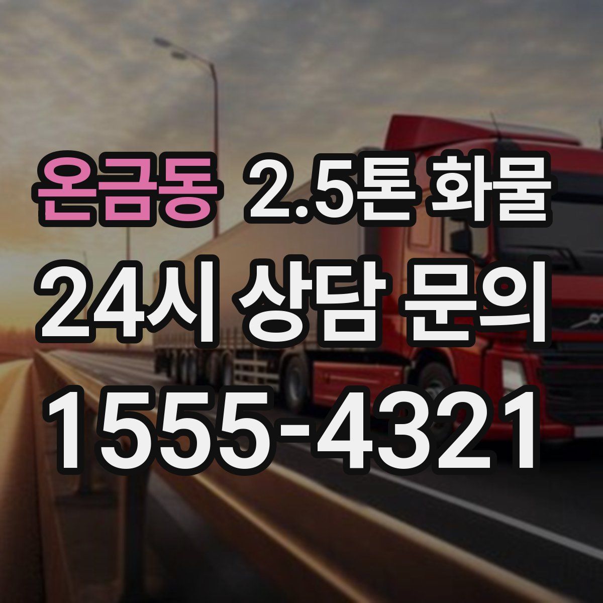온금동 2.5톤 화물