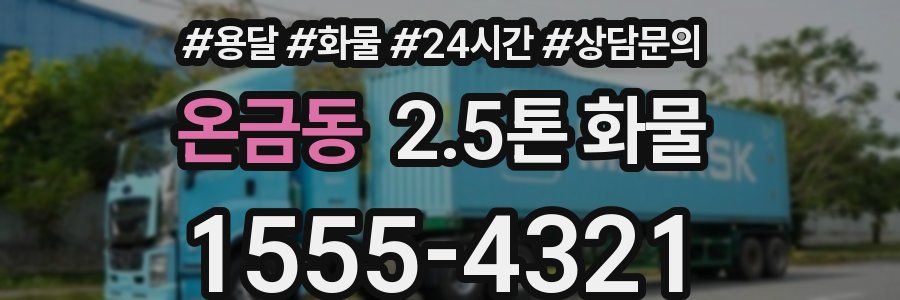 온금동 2.5톤 화물