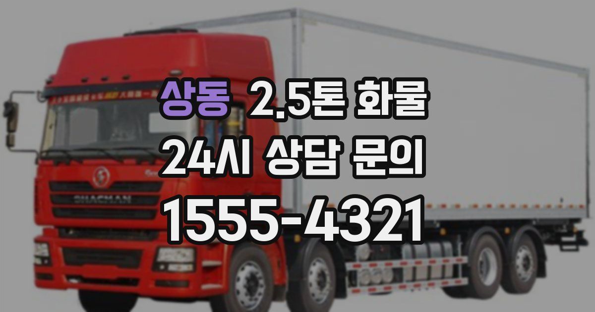 상동 2.5톤 화물