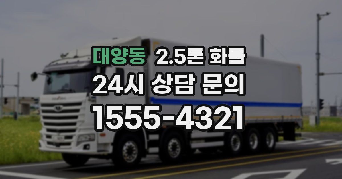 대양동 2.5톤 화물