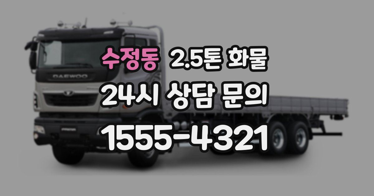 수정동 2.5톤 화물
