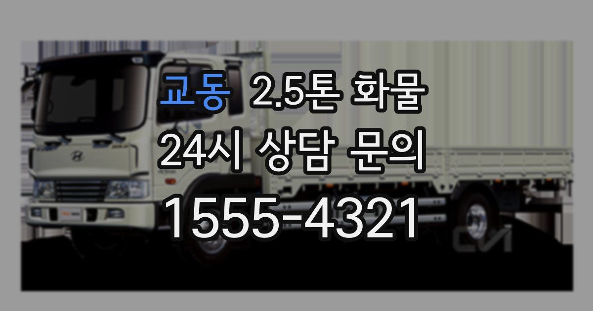 교동 2.5톤 화물