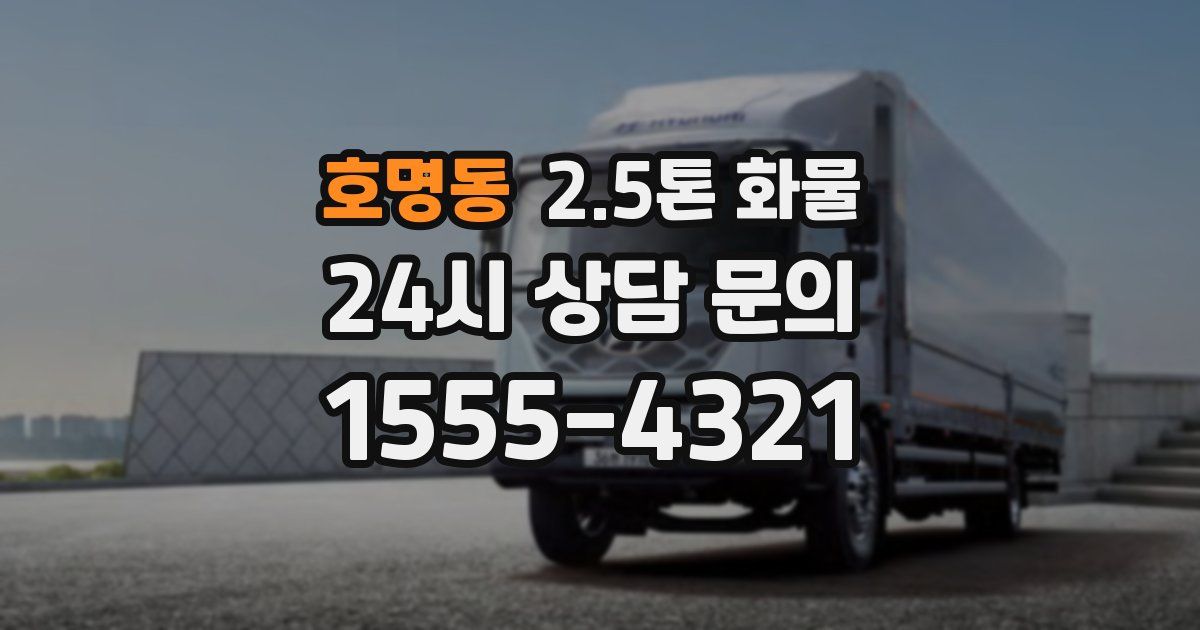 호명동 2.5톤 화물