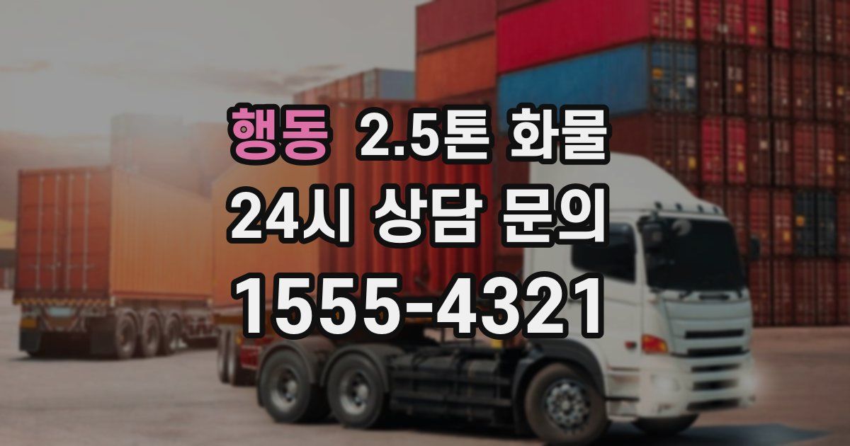 행동 2.5톤 화물