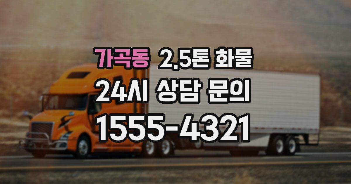 가곡동 2.5톤 화물
