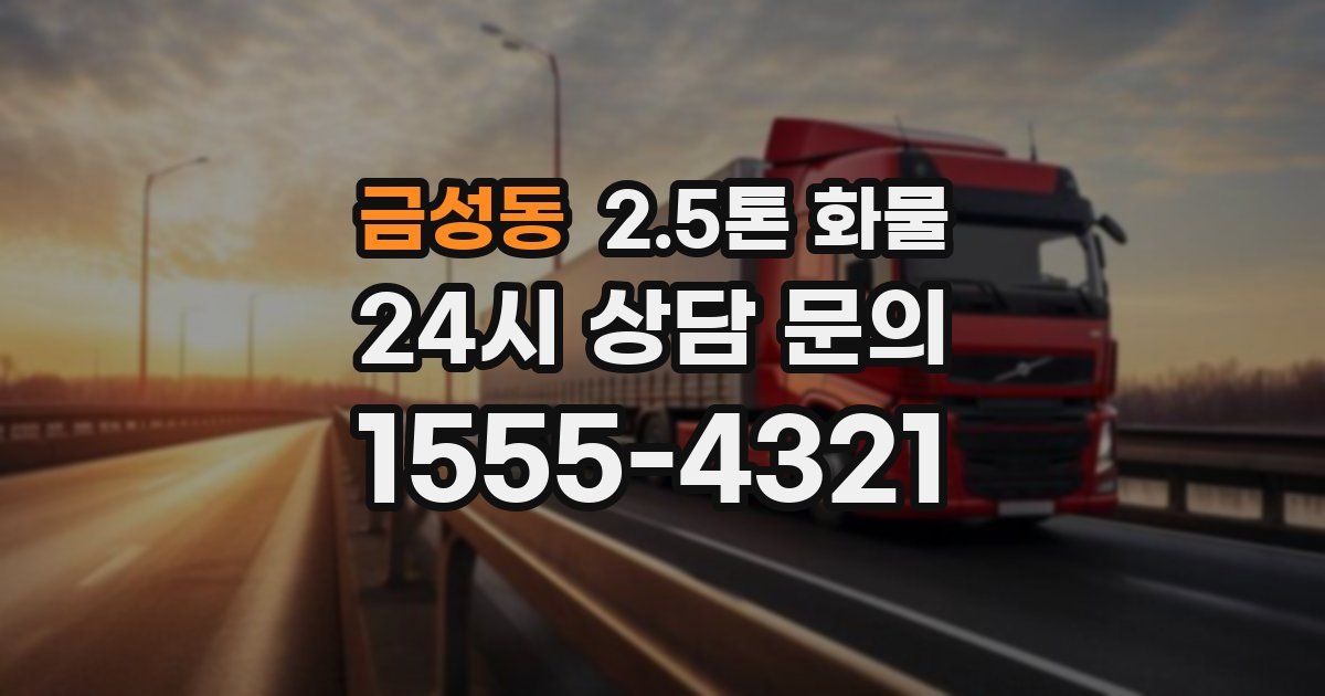 금성동 2.5톤 화물