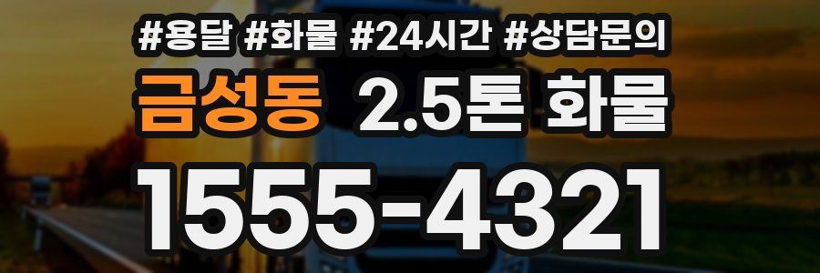 금성동 2.5톤 화물