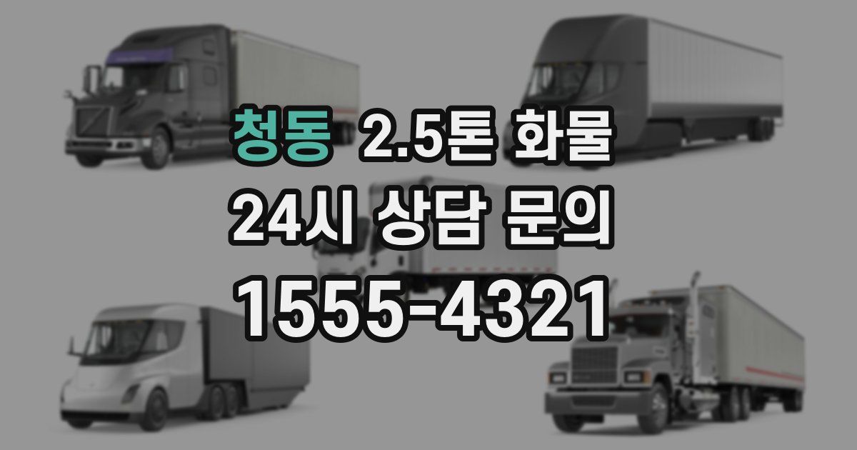 청동 2.5톤 화물