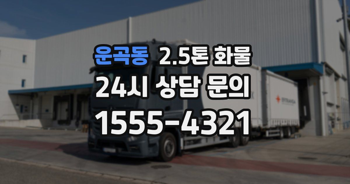운곡동 2.5톤 화물