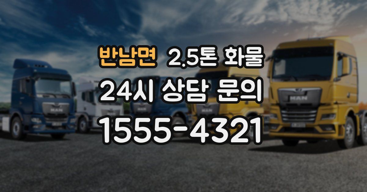 반남면 2.5톤 화물