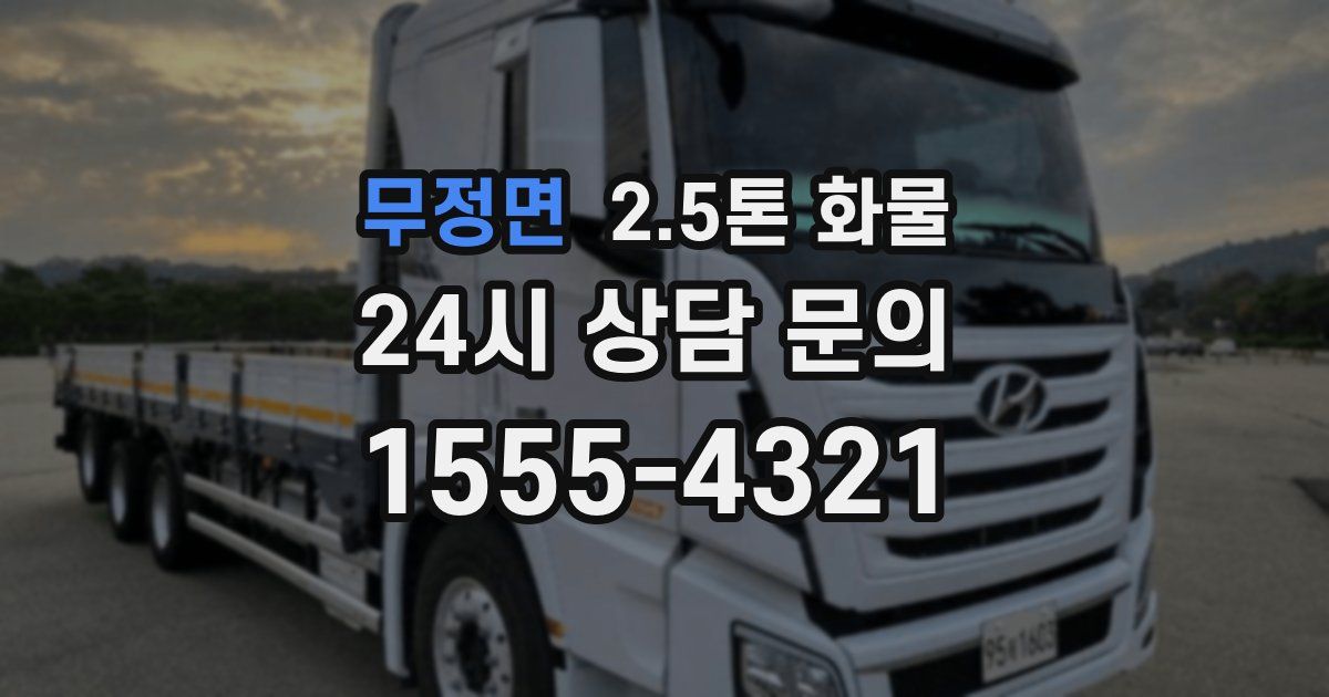 무정면 2.5톤 화물