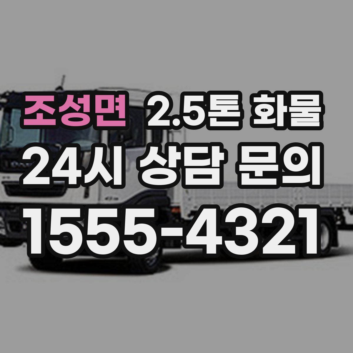 조성면 2.5톤 화물