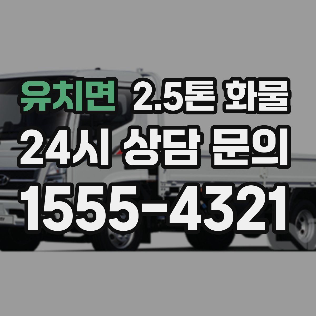 유치면 2.5톤 화물