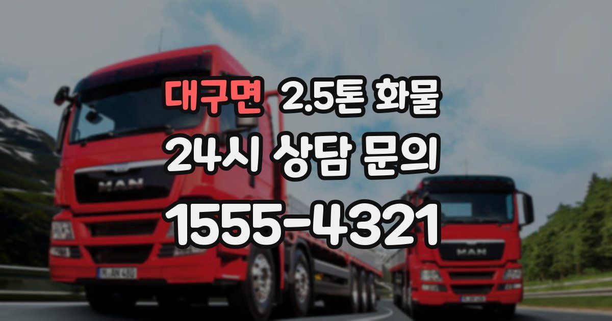 대구면 2.5톤 화물