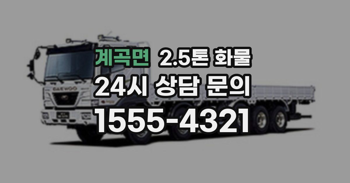 계곡면 2.5톤 화물