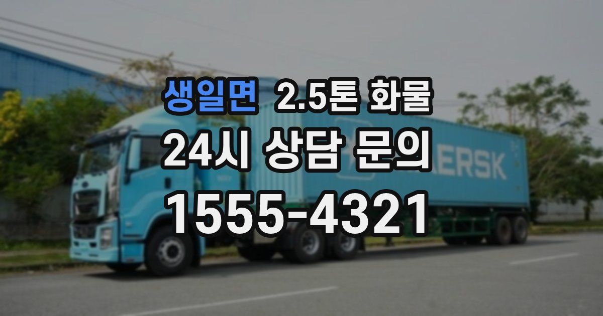 생일면 2.5톤 화물