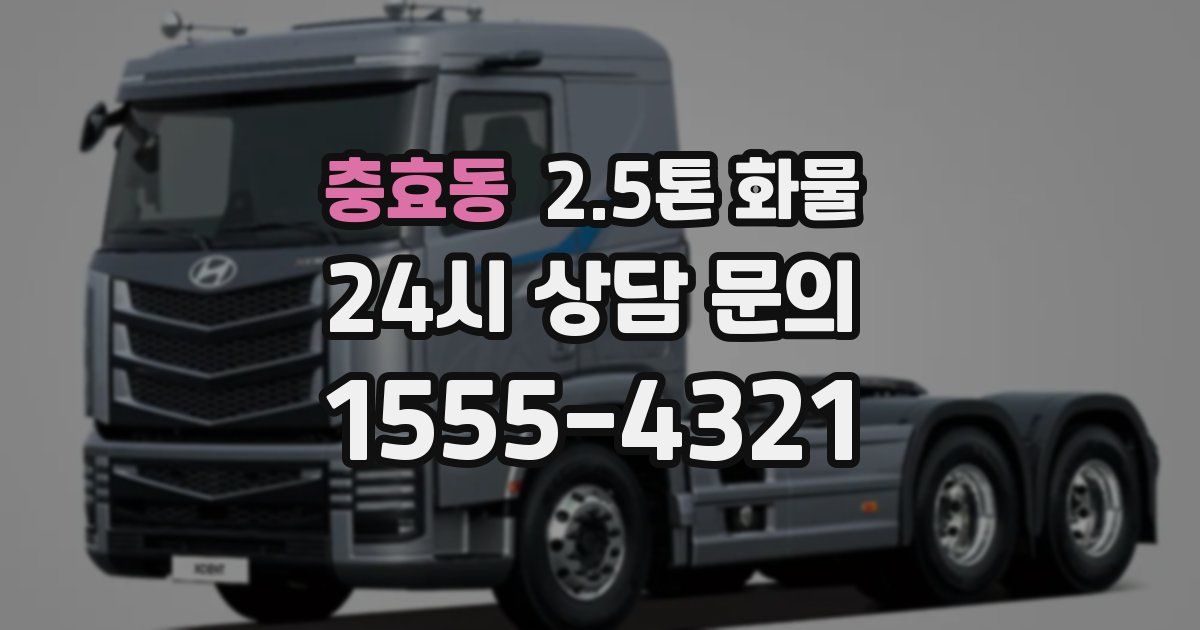 충효동 2.5톤 화물