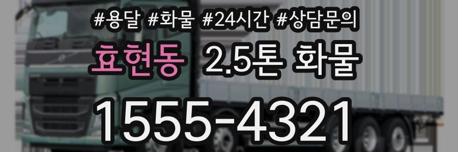 효현동 2.5톤 화물