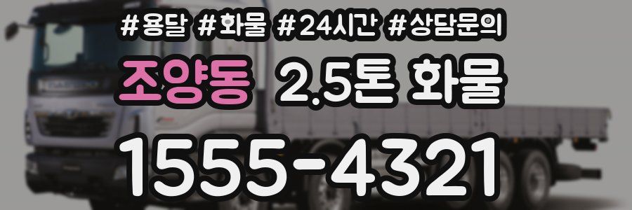조양동 2.5톤 화물