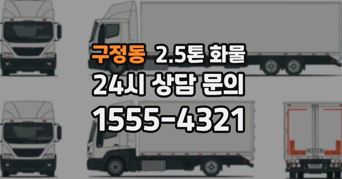 구정동 2.5톤 화물