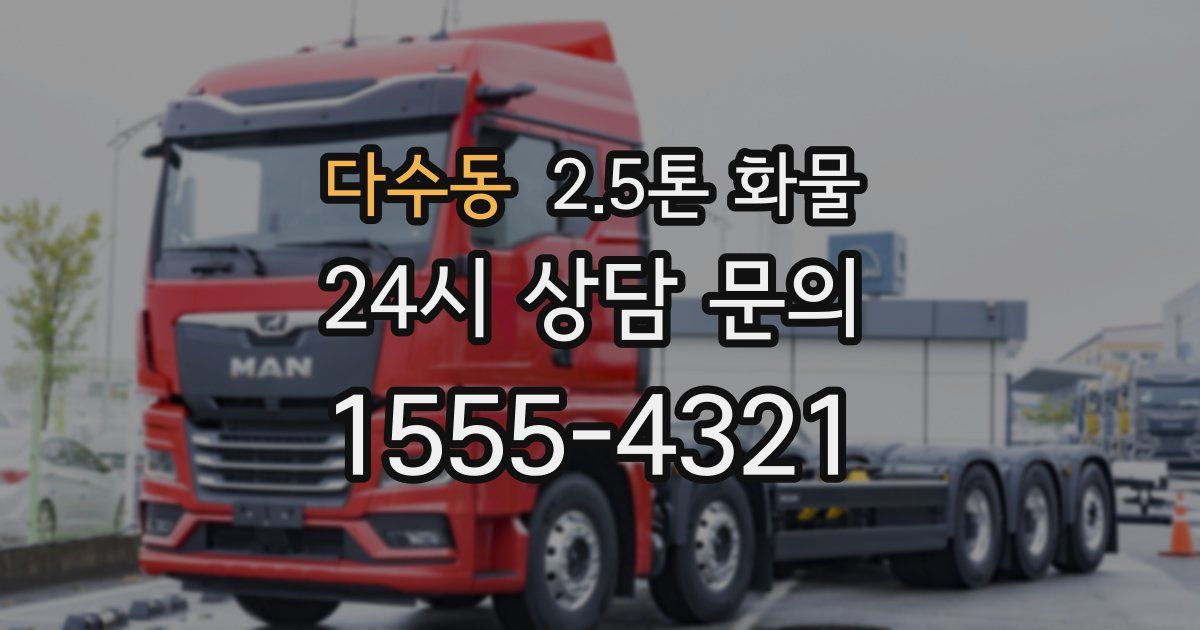다수동 2.5톤 화물