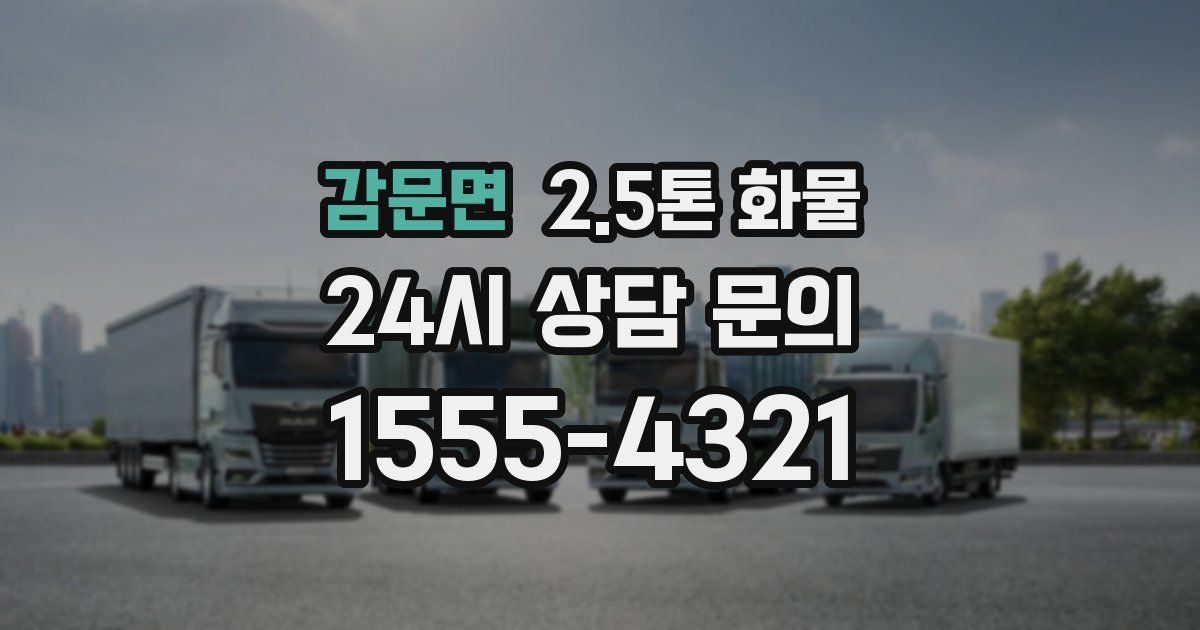감문면 2.5톤 화물