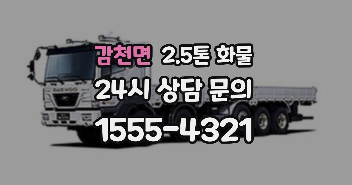 감천면 2.5톤 화물