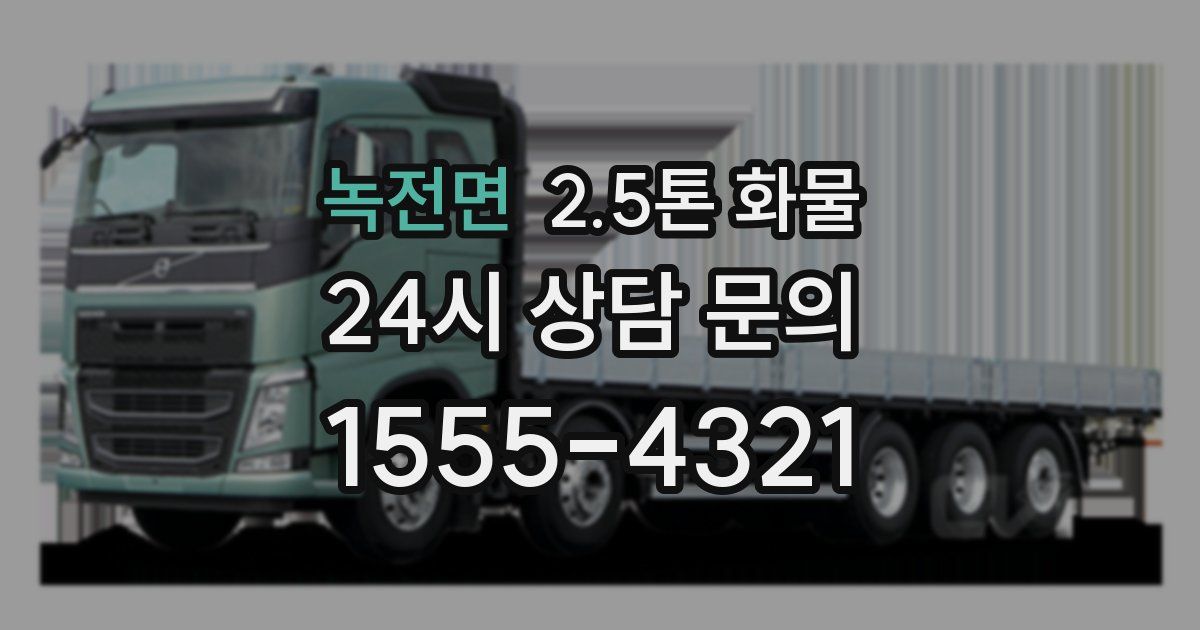 녹전면 2.5톤 화물